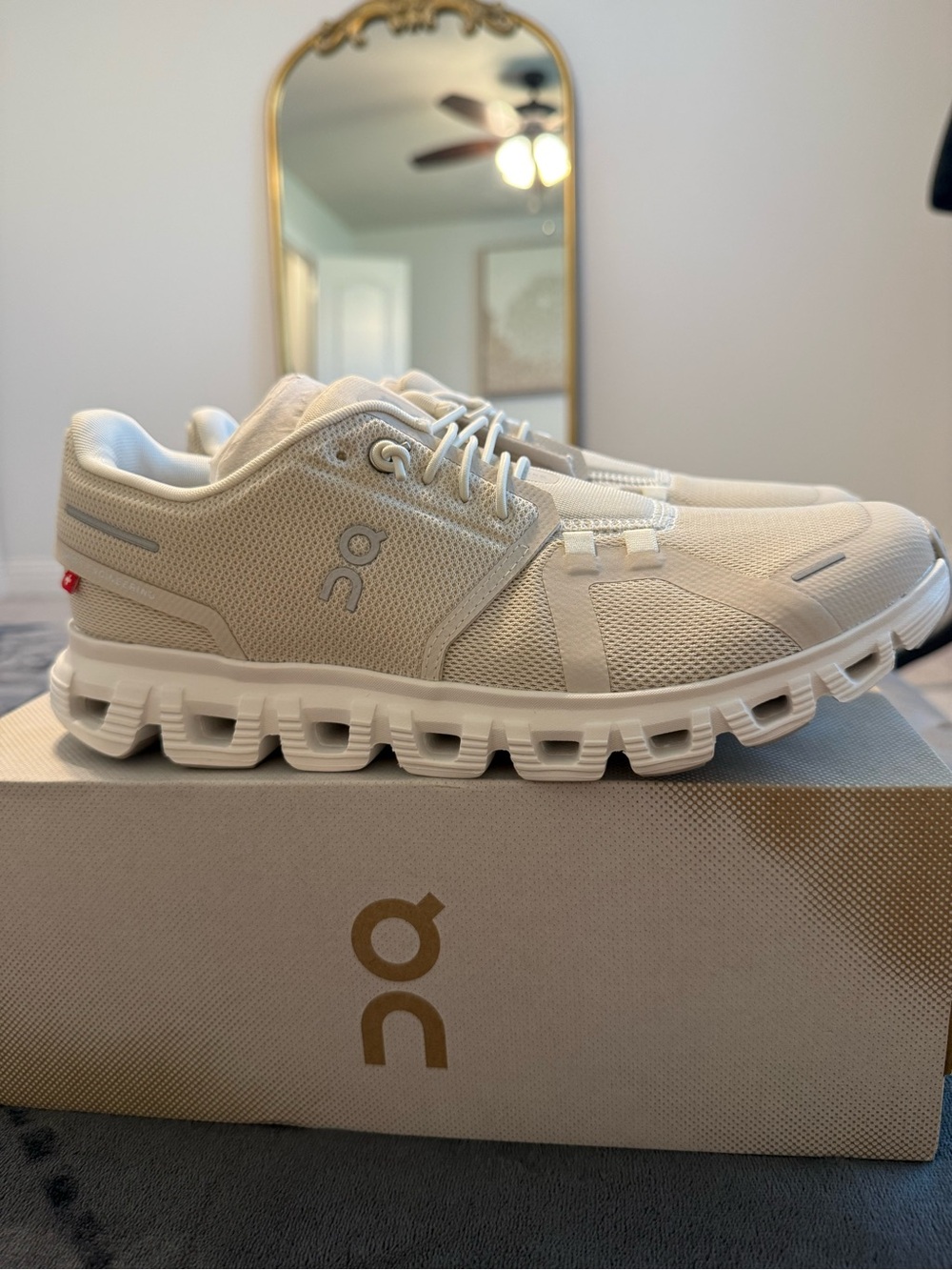 On Running Cloud Sneakers in Off-White